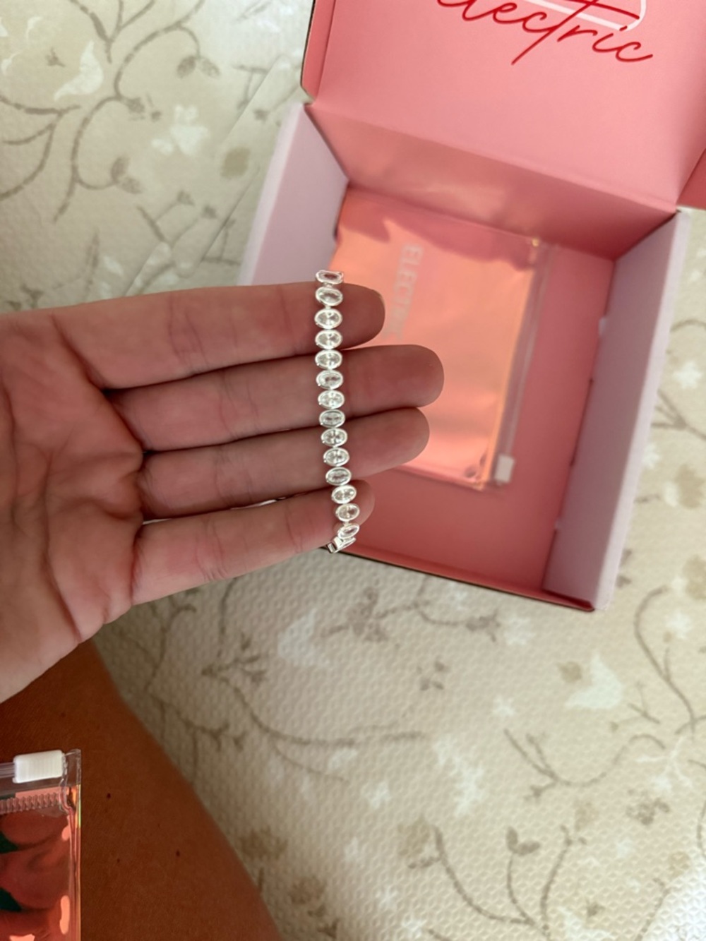 Crystal Link Bracelet in Silver - Women's Jewelry